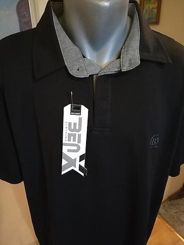 armani exchange beograd: Nova muska pamucna majica sa kragnom Benx u crnoj boji. Odlicna muska — 2