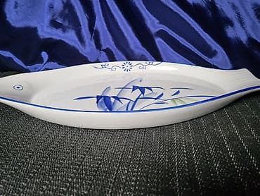 etericna ulja za svece: Porcelanski nov,vintaz tanjir za ribu. Tanjir za ribu sve na njemu — 6