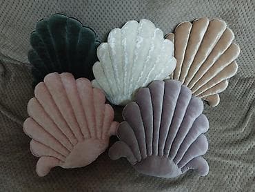 3d čipka: Ukrasni jastuci u obliku školjke - Materijal: mekani baršun sa nežnim — 3