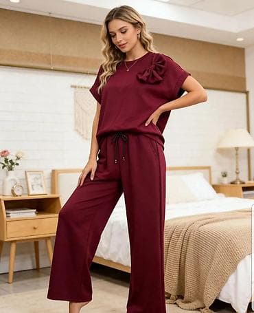 Donji delovi trenerke: Komplet tunika kratak rukav sa masnom i siroke pantalone.Sa — 2