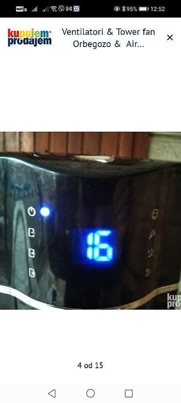 obranica za vodu: Orbegozо toranjski ventilator TWM 1009 - Snaga: 60 W - Napon: 220–240 — 3