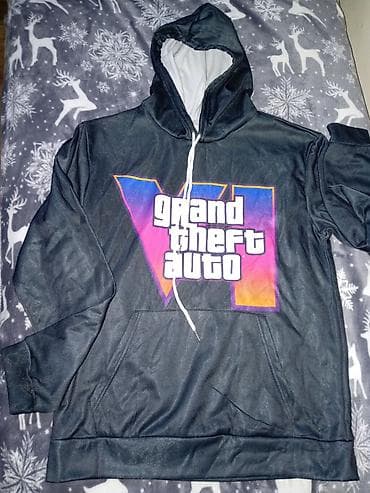 pantalone za plažu: GTA VI dukserica s kapuljačom – veličina XL - Crna dukserica sa — 1