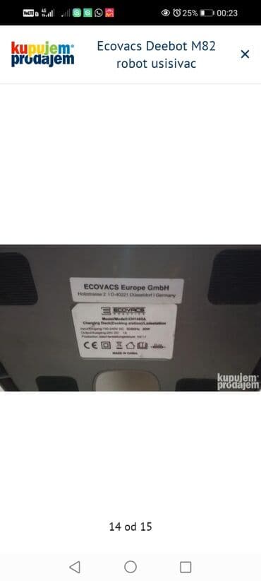 usisivac i parocistac 2 u 1: Ecovacs Deebot M82 robot usisivac Informacije Slanje Brzom postom — 6