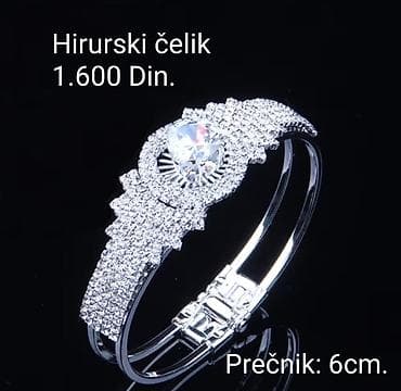 Elegantna narukvica od hirurškog čelika sa bogatim cirkonskim
