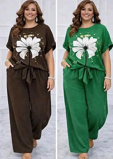 Overalls: Dvodijelni ženski komplet – majica i pantalone širokog kroja - Gornji — 3