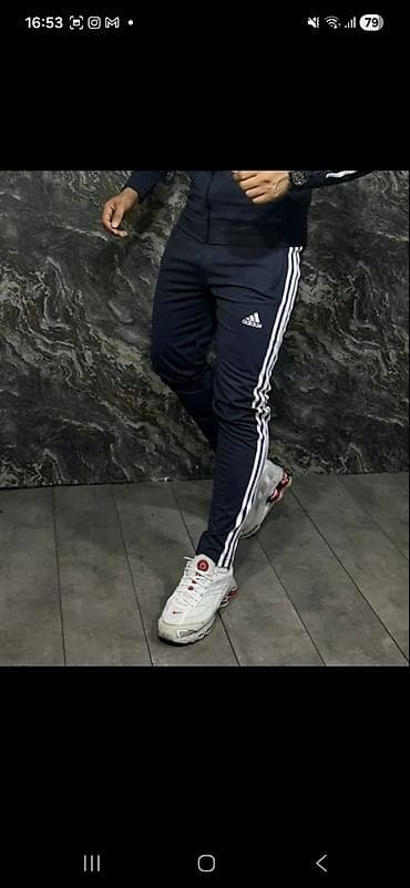 Muška odeća: Donji deo trenerke, Adidas, Likra — 2