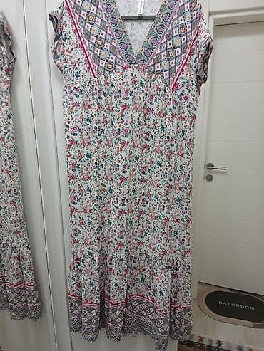 Haljine: Haljina sa cvetnim i etno printom, Made in Italy - Duga boho haljina — 1