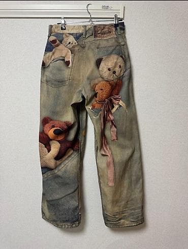 torbice sa cirkonima: ❤️Ženske široke farmerke sa printom medvedića
✅3100 din 
S m l — 8