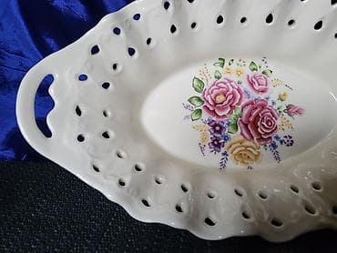 cinije sa drvenim postoljem: Porcelanska vintaz cinija. Porcelanska univerzalna cinija — 4