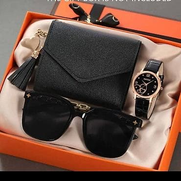 Ženski modni set: sat + novčanik + naočare za sunce Sadržaj seta: - — 2