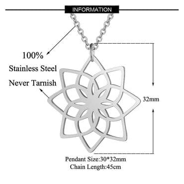 Privesci za nakit: Lancic - Cvet M7 - 316L Predivna ogrlica koja nikada ne bledi i ne — 1