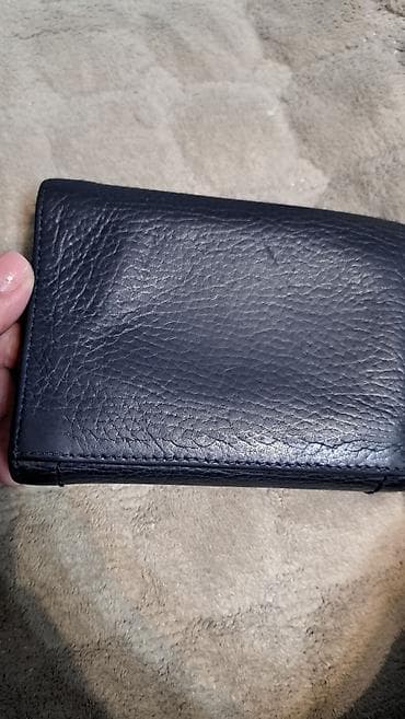 najlepše ženske tašne: Kožni novčanik Mona – teget - Materijal: prirodna, zrnasta koža - — 3