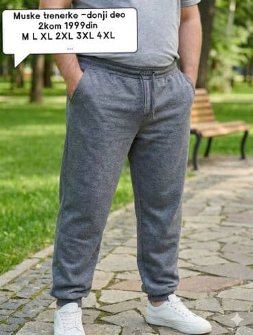 adidas roze trenerka: Muške trenerke – donji deo - Model: klasične jogger pantalone sa — 2