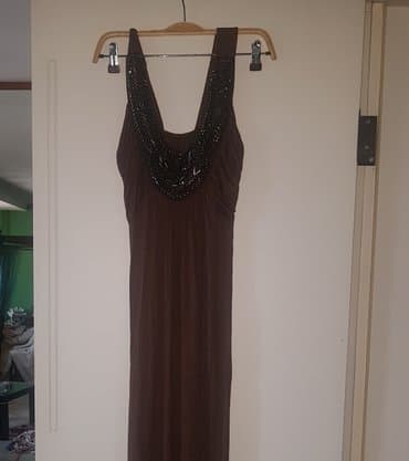 leprsave duge haljine: S (EU 36), color - Brown, Cocktail, With the straps — 2