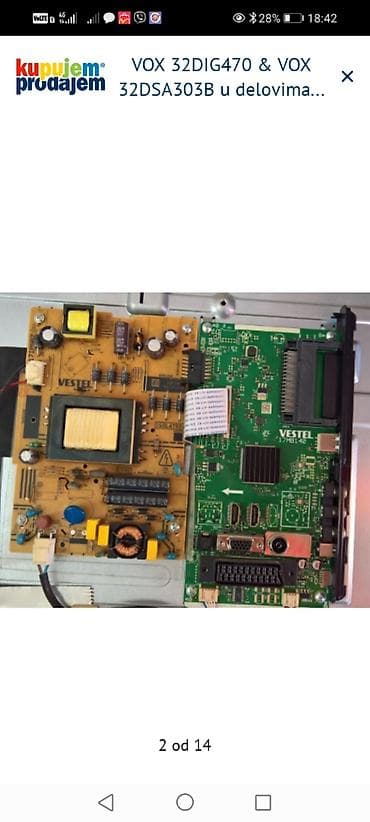 drzac za telefon za motor: VOX 32DIG470 i VOX 32DSA303B – delovi za TV Dostupni moduli i — 3