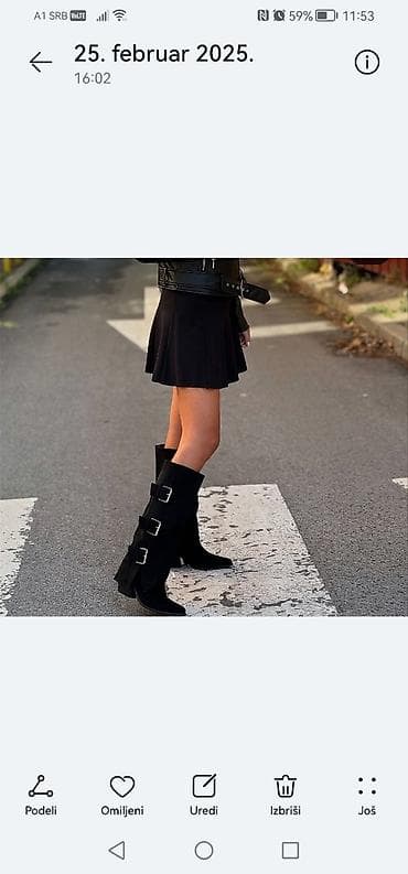 Men's Footwear: High boots, 39, color - Black — 1