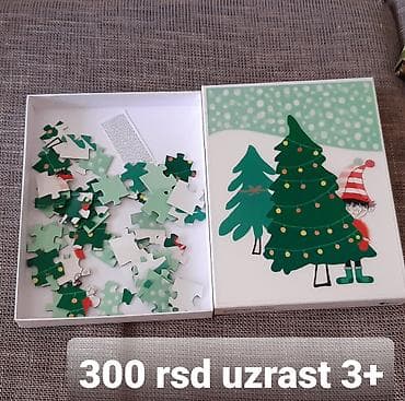 Dečji slagalica – novogodišnji motiv - Kutija sa slikom jelke okićene na lalafo.rs Dečji slagalica – novogodišnji motiv - Kutija sa slikom jelke okićene