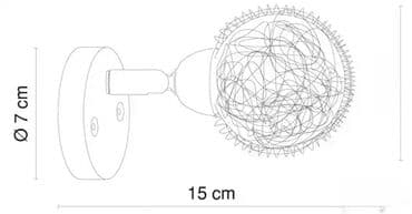 plafonske lampe: Zidna lampa, bоја - Srebrna, Upotrebljenо — 4