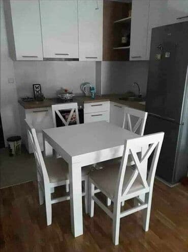 stol i stolice: Sto KOCKA 100x100 +4 stolice 262e — 1