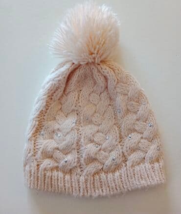 bež kaputi: Kapa sa činom za devojčice sa cirkonima Young dimension Veličina 3-4 — 4