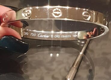 ara mokasine ženske: Čvrsta narukvica, Cartier, Materijal: Srebro — 7