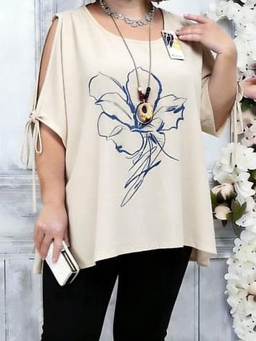 pull and bear jakne cena: Ženska tunika sa printom cveta – model 92765. Odgovara od 2xl do 4xl — 3