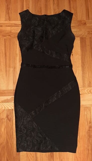 dugacke haljine svecane: A-Dress M (EU 38), color - Black, Evening, With the straps — 1