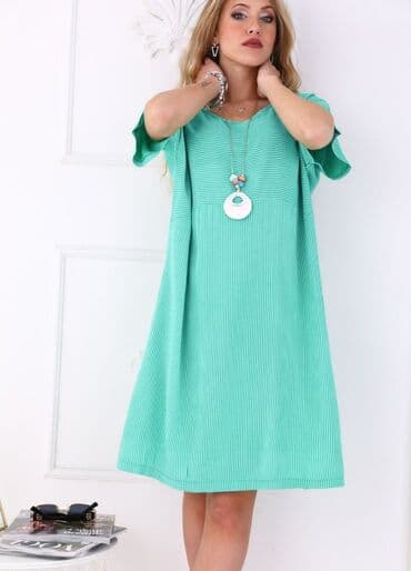 traka za grudi: Prelepe haljine od viskoze + ogrlica - 2300 din - obim grudi 120 cm — 1