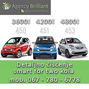 pranje crepa na kuci cena: Detaljno ručno i mašinsko čišćenje automobila Smart ForTwo 0 Detaljno — 1