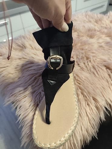 helanke bez savova: Ženske sandale/espadrile sa japankom - Model: ravne espadrile sa đonom — 2