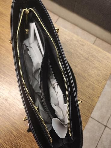 Jewellery: MONA ženska torba – crna, kroko šara - Model: elegantna tote/šopper — 5