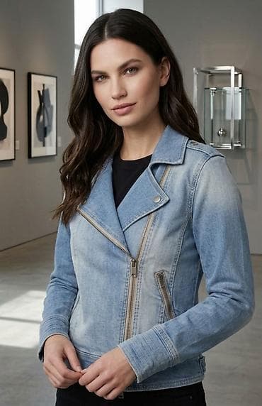 Ženska teksas jakna – moto kroj - Materijal: 100% pamuk (denim)