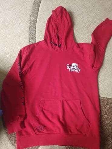 3 decembar duks: Sweatshirt, M (EU 50), color - Red, With a hood — 1