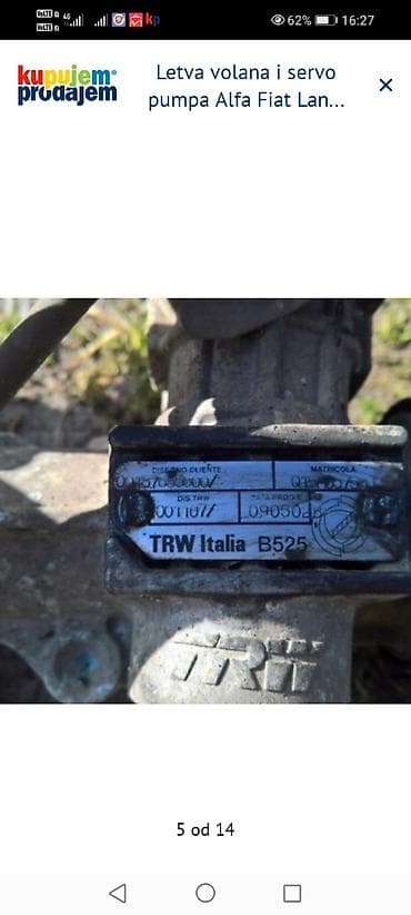 Water Transport: Letva volana i servo pumpa – TRW Italia B525 - Komplet hidraulična — 3