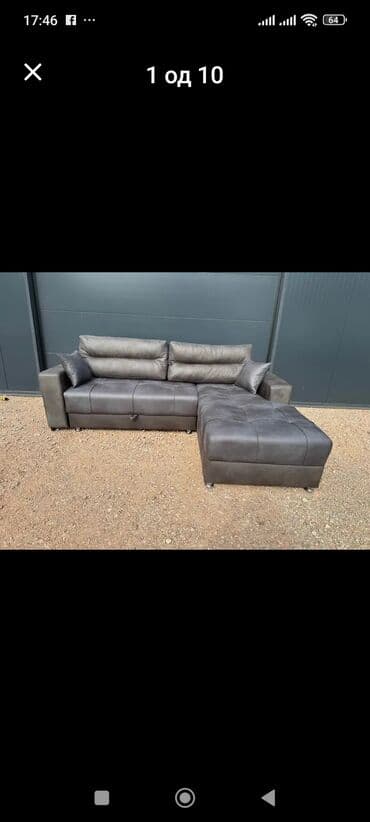 Ugaona garnitura sa MEMO PENOM ležajem i prostorom za odlaganje. -