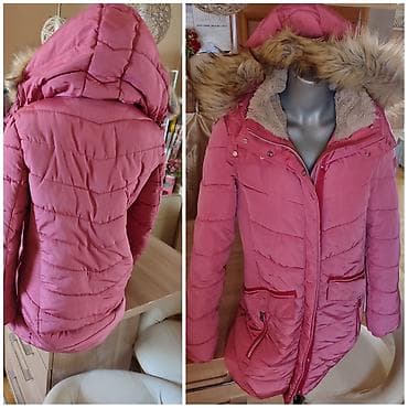 led parka: Tom Tailor ženska zimska jakna, ružičasta. - Model: duga, prošivena — 1