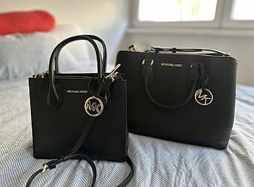 crna torba za plazu: Prodajem dve skoro nove (velika nikad nošena) Michael Kors tašne — 1