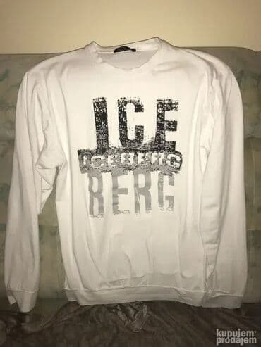 crni nike duks: Original ICEBERG duks L KAO NOV 100% cotton Ramena 49/50cm, duzina — 1