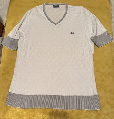 crop top c a: Lacoste, L (EU 40), M (EU 38), Cotton, color - White — 1