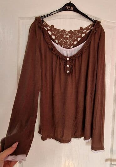 kompleti sorc i majica: L (EU 40), Single-colored, color - Brown — 3