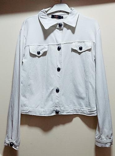 zegna majice: Ženska jakna – beli/ekru ton - Kroj: klasična kraća teksas jakna — 1