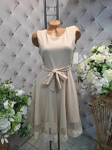 Haljine: Haljina bez rukava sa pojasom na vez,A kroj,midi dužina.Gornji deo je — 4