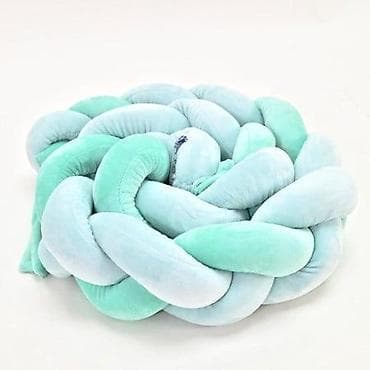 tempo katalog bastenski namestaj: KIKKA BOO Pletenica za krevetac trostruka – 180 cm, mint (KKB5) — 4
