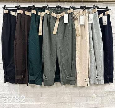 prugaste pantalone: ✅Ženske elegantne pantalone sa visokim strukom i kaišem
2300 din — 7