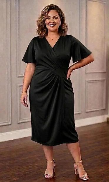 haljine boss: Elegantna midi haljina sa preklopom – više boja - Kroj: midi dužina — 5