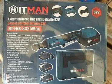 tolsen tools made in: Hitman HT-ERK-3325Max акумулаторски кључ са чегртаљком, 97,5 Nm — 3