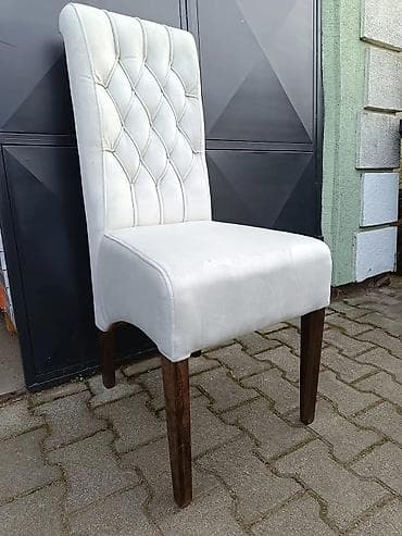 polovne kancelarijske stolice: Tapacirane stolice sa visokim naslonom – klasičan dizajn sa dugmadima — 2