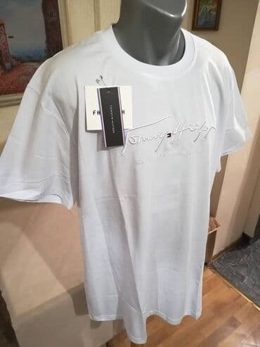 trikotazne pantalone: Nova muska markirana majica Tommy Hilfiger u velikom broju 4XL Bela — 3