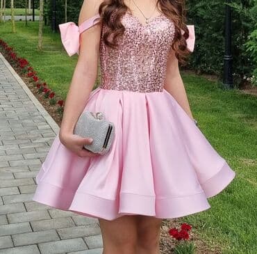 helanke sa stopicom: Alexandra S (EU 36), bоја - Roze, Večernji, maturski, Na bretele — 1