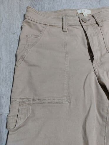 muška jakna ombre: Pantalone, S, H&M, Dzeparke, bоја - Bež — 3